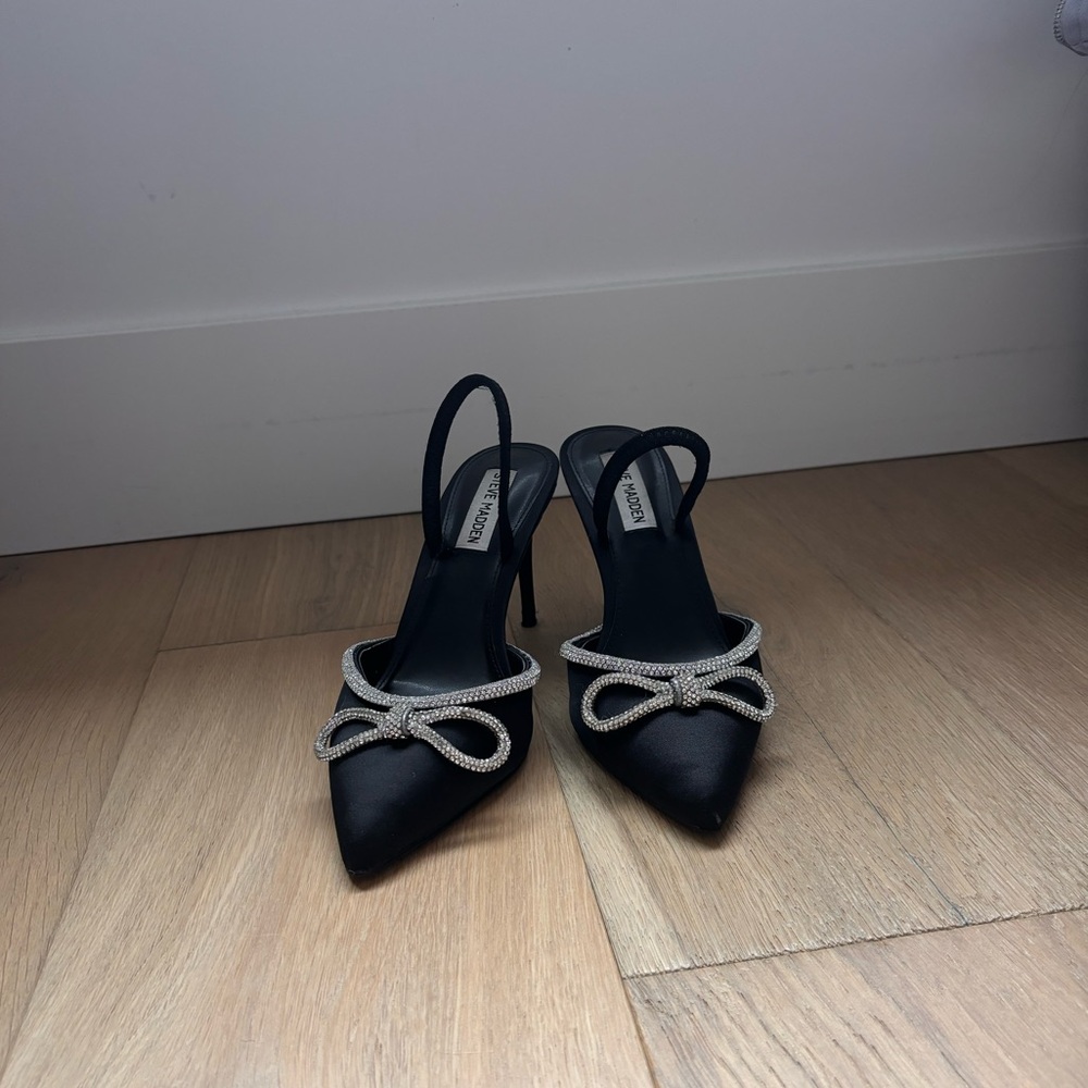 Black Bow Heels